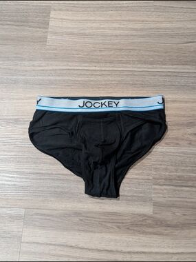 Jockey Men's Black Briefs with Contrast Waistband
